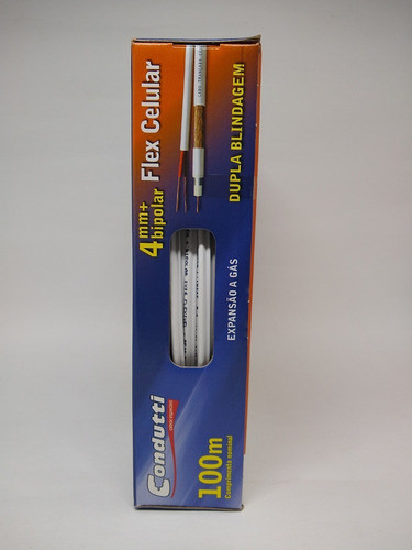 Cabo Coaxial Condutti 4mm Bipolar 80% Dupla Blindagem 100mts 1
