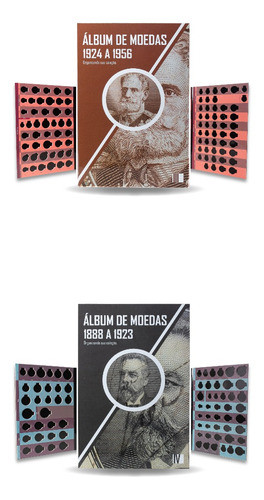 Combo 2 Álbuns Para Moedas Cruzeiro E Réis 1888-1956 Barato 0