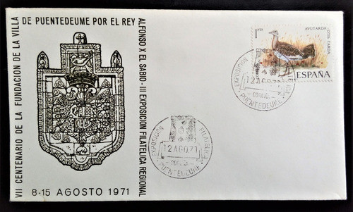 España, Sobre Iii Exposición Filatélica Regional 1971 L15343 0