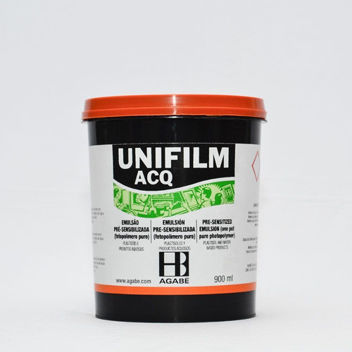 Emulsão Pré-sensibilizada Unifilm Acq Agabe Serigrafia Silk 0