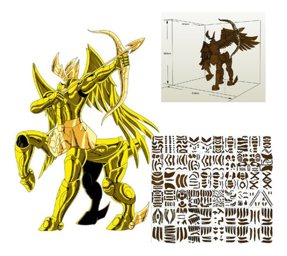 Armadura Sagitario Caballeros Del Zodiaco Papercraft 0
