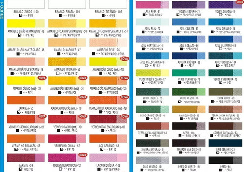 Kit 36 Cores Tinta Óleo Corfix 37ml Gr1 Escolha A Cor 1