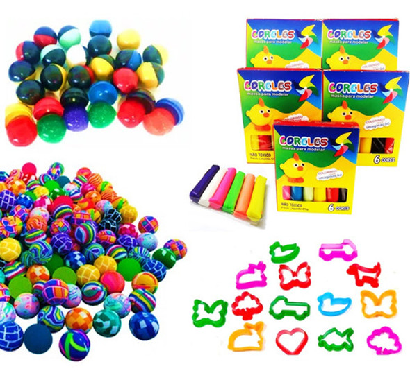 15 ( Massinha + Bolinha Pula + Geleia Slime ) 45 Forminhas 0