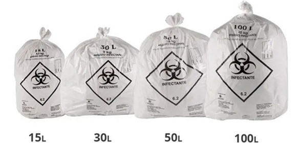 Saco De Lixo Infectante 6 Hospitalar Resíduo 100l Com 100un 1