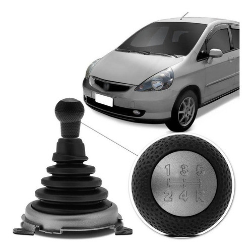 Coifa Com Bola De Cambio Honda Fit 2004 05 06 07 08 Manual 0