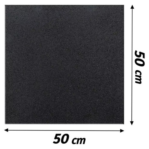 Placa De Piso Emborrachado Preto Para Casa - 50x50cm - 15mm 1