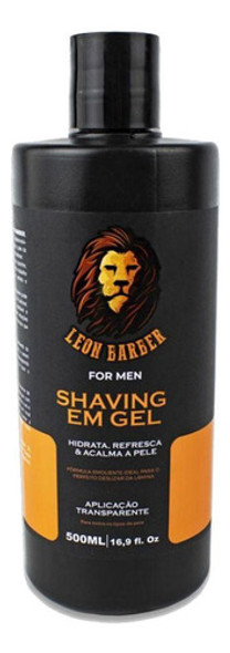 Shaving Gel Barbear Refrescante Aplicação Transparente 500ml 1