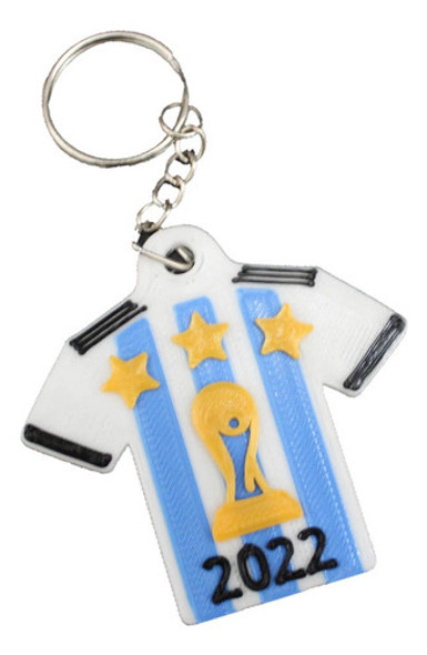 Llavero Camiseta Argentina Campeon Mundial Qatar 6cm 2022 0