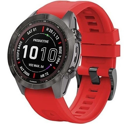 3 Mallas Para Garmin Fenix7x 6x 6xpro 5x  Naranja Rojo Lima 1