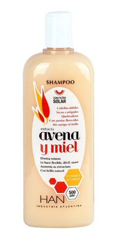 Shampoo Han Avena Y Miel Filtro Solar Quebradizos X 500 Ml 0