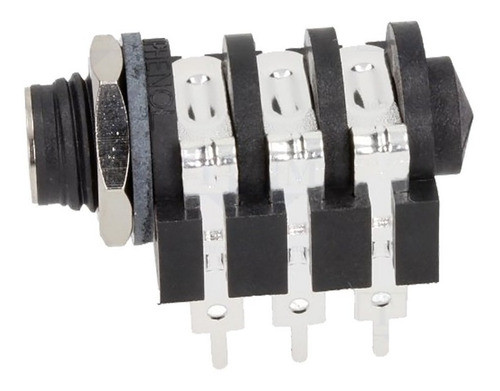 Conector 6,5 Mm Stereo Hembra A Chasis Pcb Amphenol 1