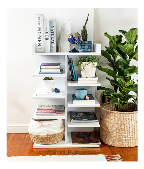 Mesa Branca Porta Revistas Decorações E Livros Sapateira 1