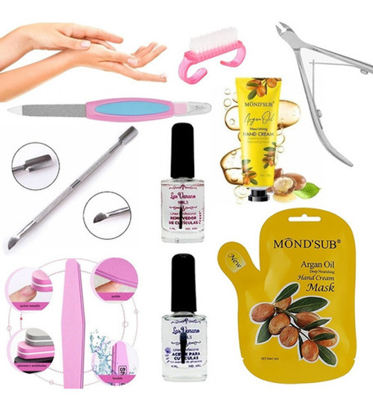 Kit Cuidado Básico De Manos Uñas Cutícula Crema Lima Aceite 0