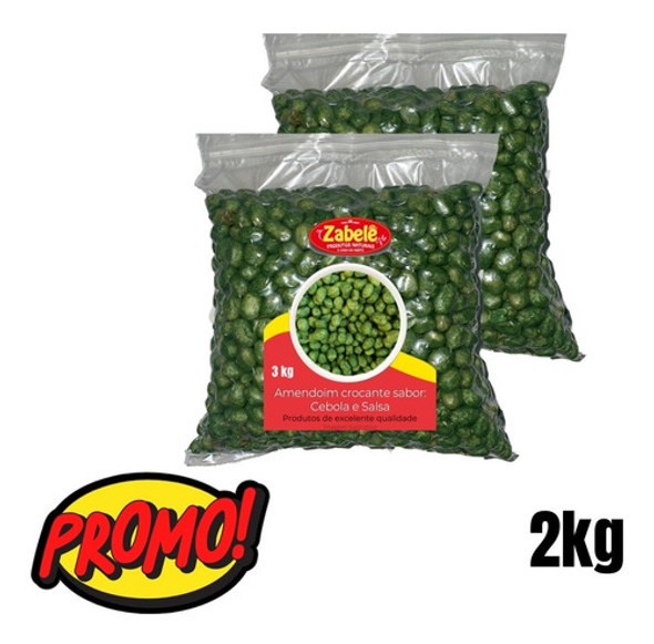 Pacote De Amendoim Cebola E Salsa 2kg - Oferta Imperdível 0