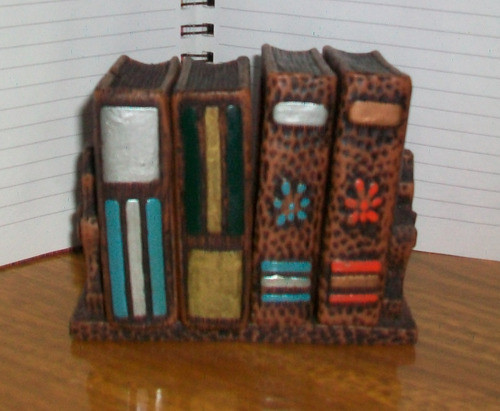 Antiguos Ceniceros En Pasta Simil Libros Biblioteca Importad 0