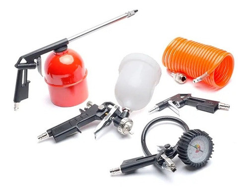 Kit De Aire P Compresor Accesorios Inflar, Pintar..5 Piezas 0