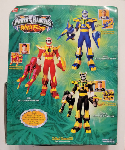 Power Ranger Wild Force Black Battlized Warrior Bandai- 2002 1