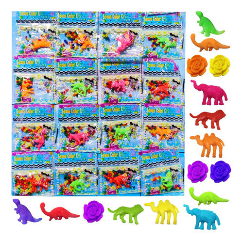 15 Animal Crecedor En Agua + Biogel Juguete Souvenir Piñata 1