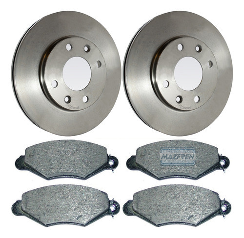 Kit Discos Y Pastillas P/ Peugeot 206 1.6 8v 0