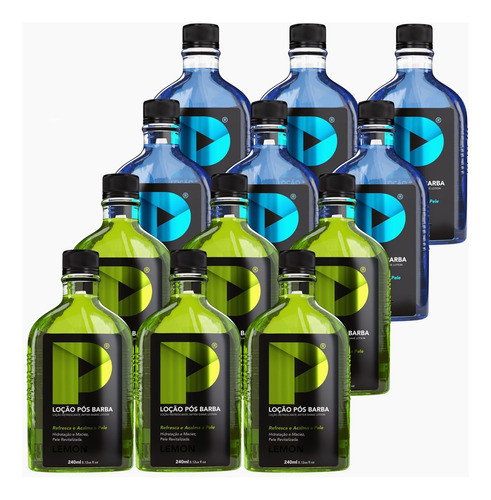 Loção Pós Barba Play Barber 240ml Azul E Verde Caixa 12 Unid 0