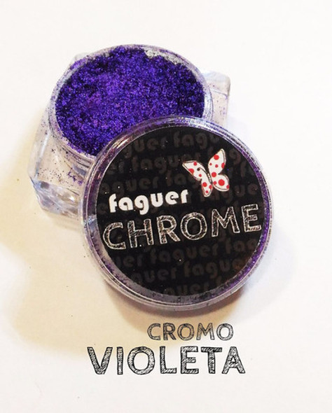Polvo Efecto Cromo, Chrome Effect Nails Powder. Violeta 0