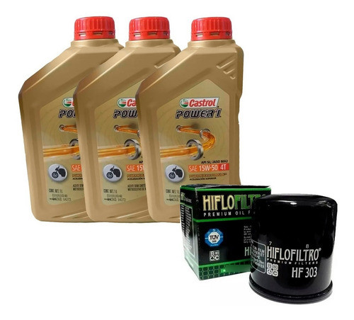 Kit Service Benelli Tnt 300 + Filtro Castrol Plan Fas Motos 0