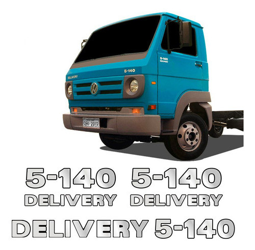 Emblemas 5-140 Delivery Volkswagen Adesivo Caminhão Cromado 1