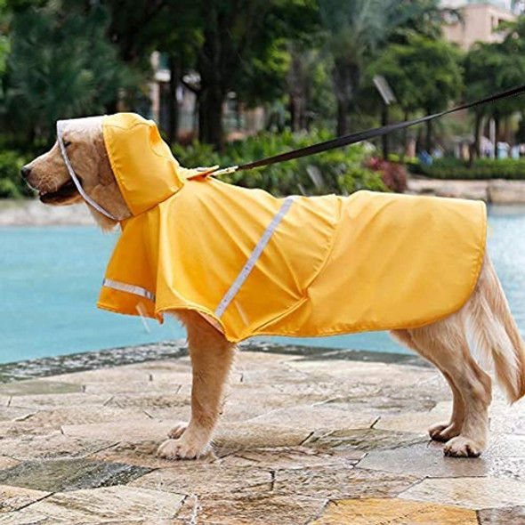 Impermeable Reflectante Para Perro Con Capucha Y Orificio Pa 1