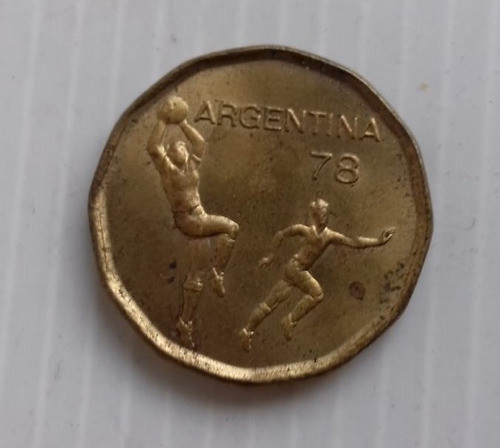 Argentina 20 Pesos 1977 Mundial Fifa 78 Conmemorativa Km#75 1