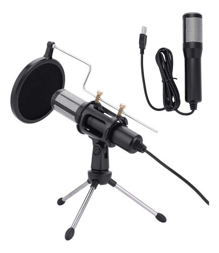 Microfone Preto, Microfone Usb, Para Videoconferência Para V 0