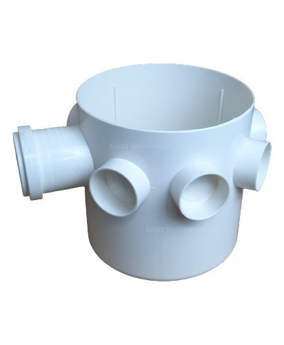 Caixa Sifonada 150mm Para Grelha Ralo Banheiro 7 Entradas 0