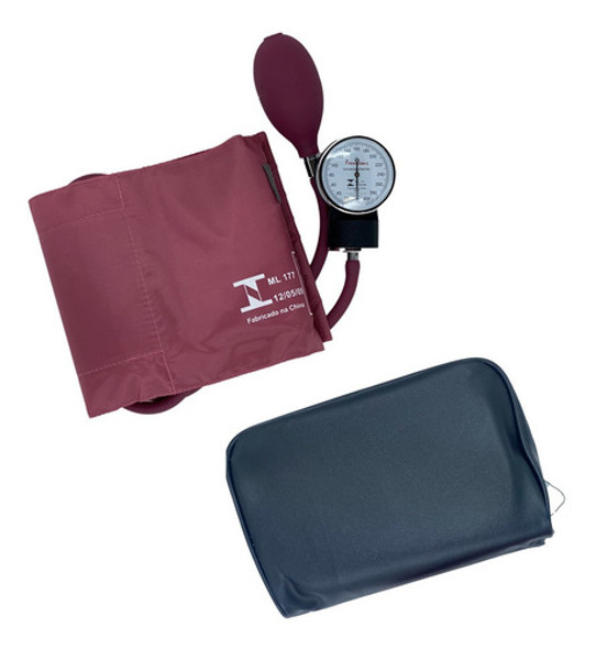 Aparelho De Pressão Adulto Velcro Vinho Premium 1
