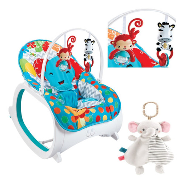 Cadeira De Descanso Infantil Musical Azul E Naninha Elefante 0