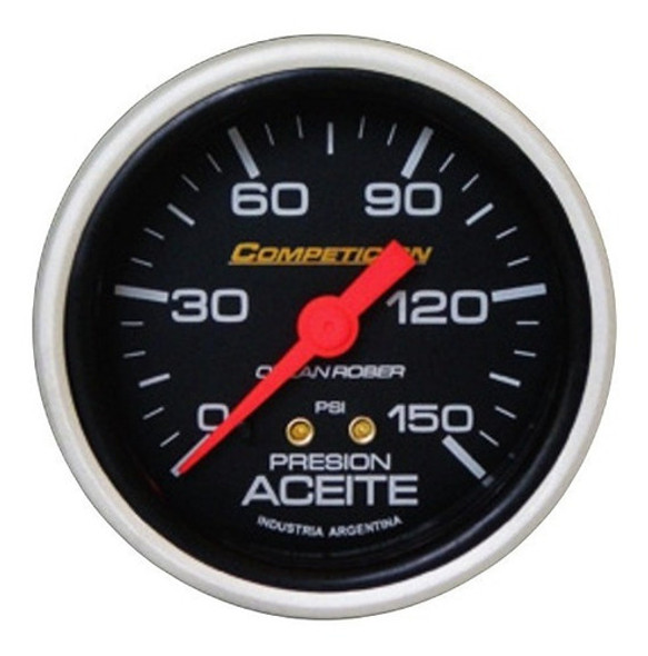 Reloj 60mmmanometro Aceite Mecanico 0 - 150 Psi Competicion 0