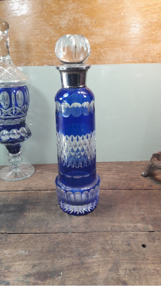 Botellon Cristal Azul  35 Cm 0 Botellon Cristal Azul  35 Cm 0