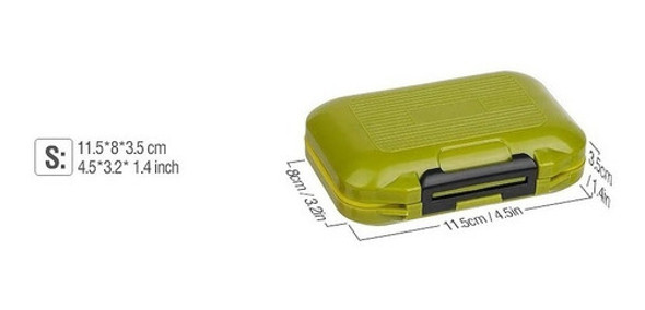Caja Para Señuelos Pesca Waterproof  11,5 X 8 X 3,5 Small Naranja 1