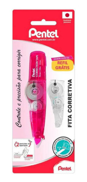 Corrector Cinta Pentel - Rosa - Mosca 0