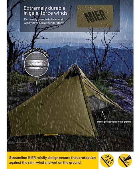 Carpa Ultraligera Mier Lanshan Carpa Para Mochileros De 3 Es 1