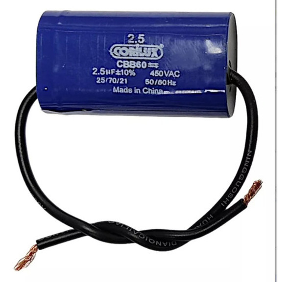 Capacitor 2,5 Uf Corilux 450 Vac 50/60 Hz  X10 Unidades 1