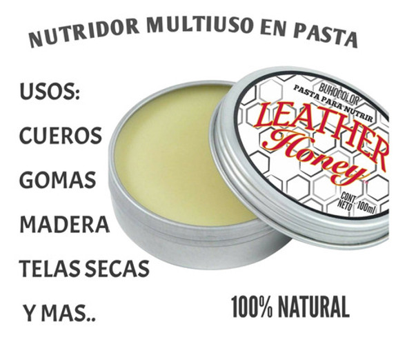 Cera Pura Cueros X 100ml + Aplicador 100% Natural 0