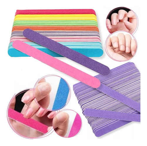 12 Limas Ultra Fina Para Press On Descartable Nail Manicuria 0