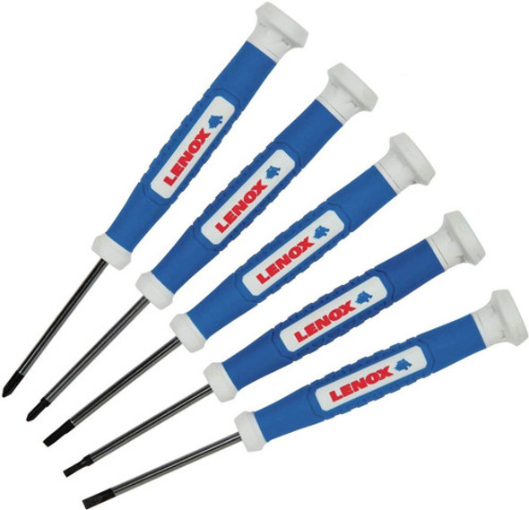 Set 5 Destornilladores Perilleros Phillips Y Planos Lenox 1