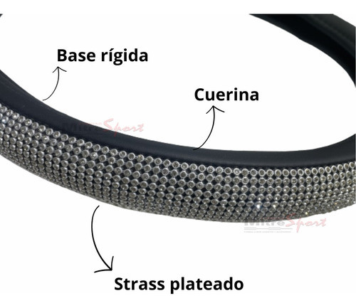 Cubre Volante Negro Brillos+ Cint.+ C/ Pal.-fiat Palio 1