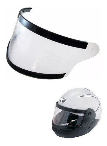 Viseira Para Capacete Hgf T4 Cristal Com Suporte 0,8mm 0