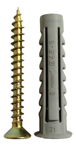 Tarugo De 8 Para Hueco Con Tornillo Fix 5x45 Mm X100 Unid. 0