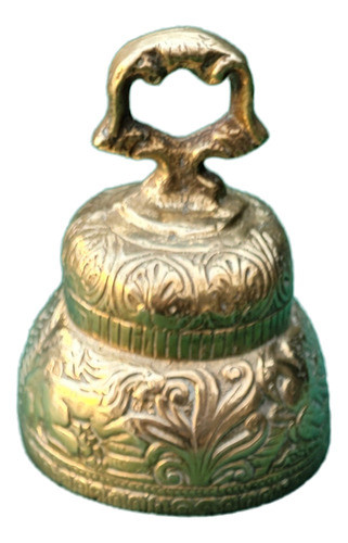 Sino Sineta Antiga Grande Bronze Maciço Animais 0