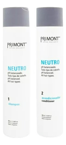 Combo Shampoo + Acondicionador Neutro Primont 0