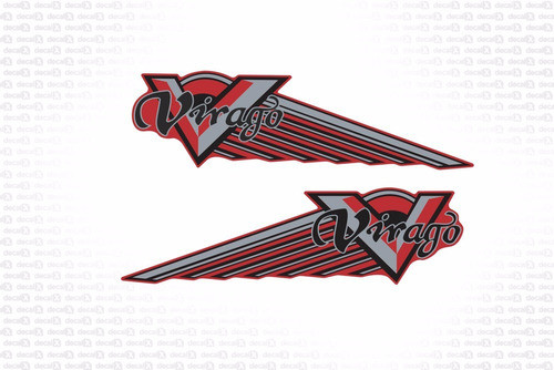 Kit Adesivos Emblema Virago Xv 250 535 750 1100 Vrg002 Fgc 0