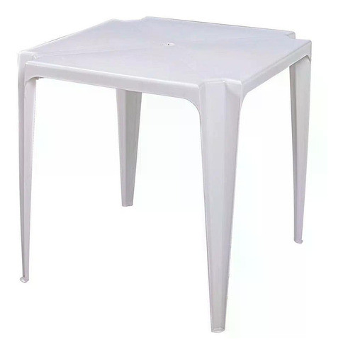 Combo 10 Mesas De Plástico 70 Cm Monobloco Branca Mor 1