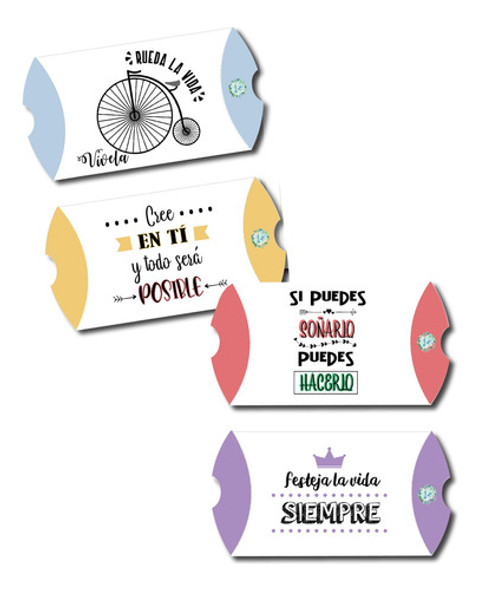 Kit Imprimible Cajas Almohaditas Frases Positivas 0